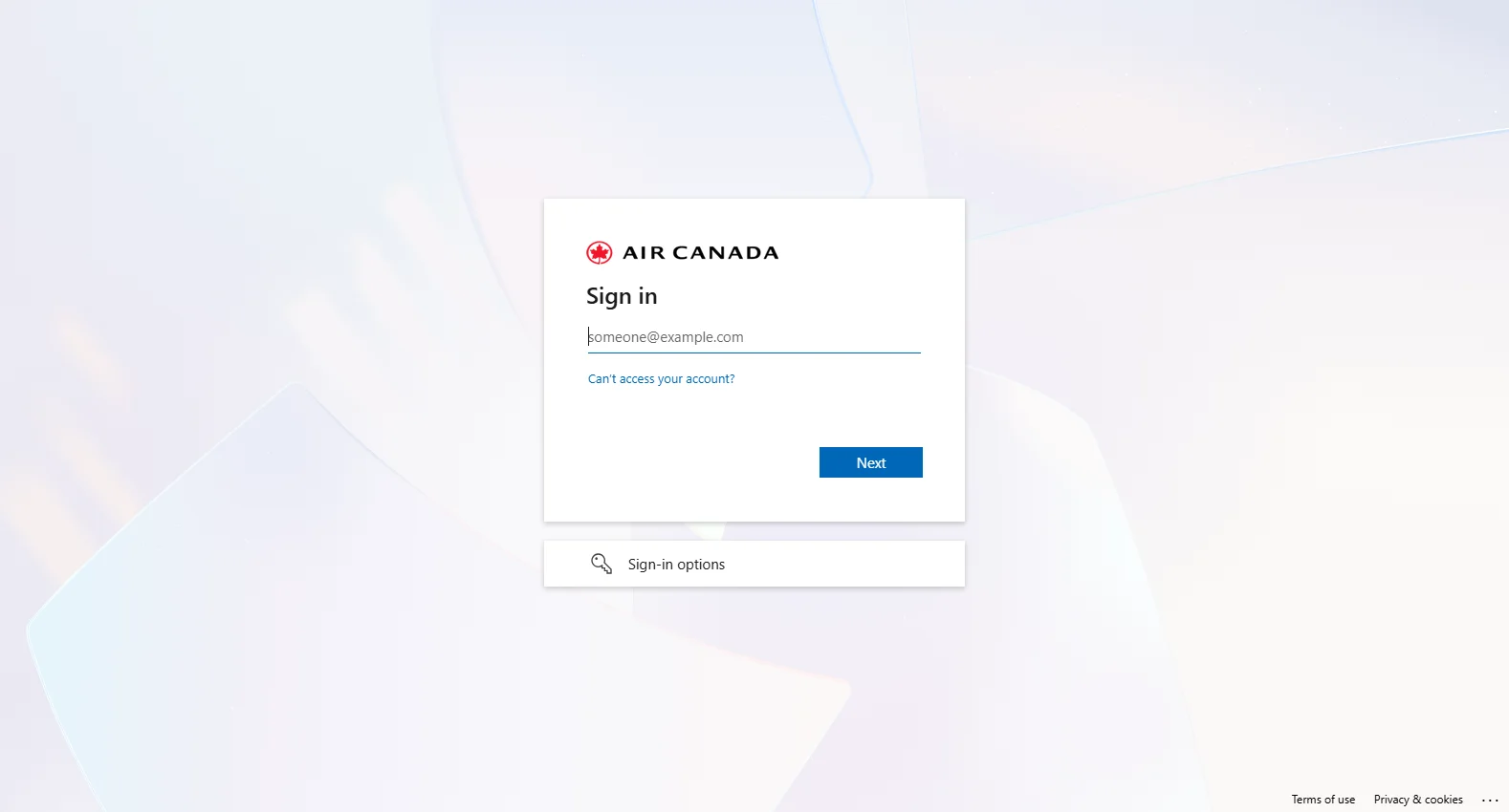 acaeronet.aircanada.ca screenshot