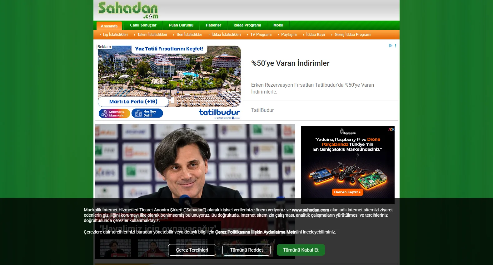 arsiv.sahadan.com screenshot