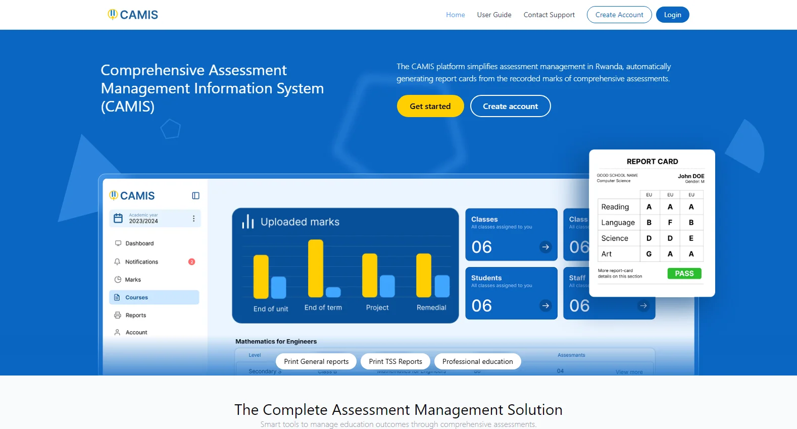 camis.nesa.gov.rw screenshot