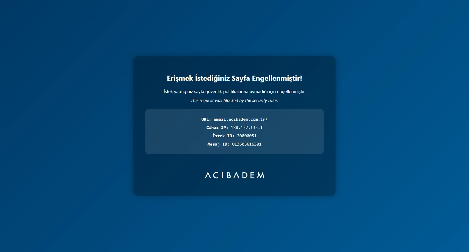 email.acibadem.com.tr screenshot
