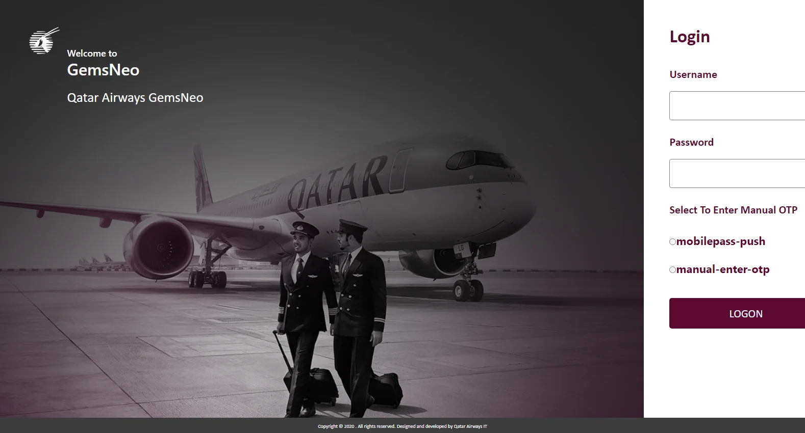 gems.qatarairways.com.qa screenshot