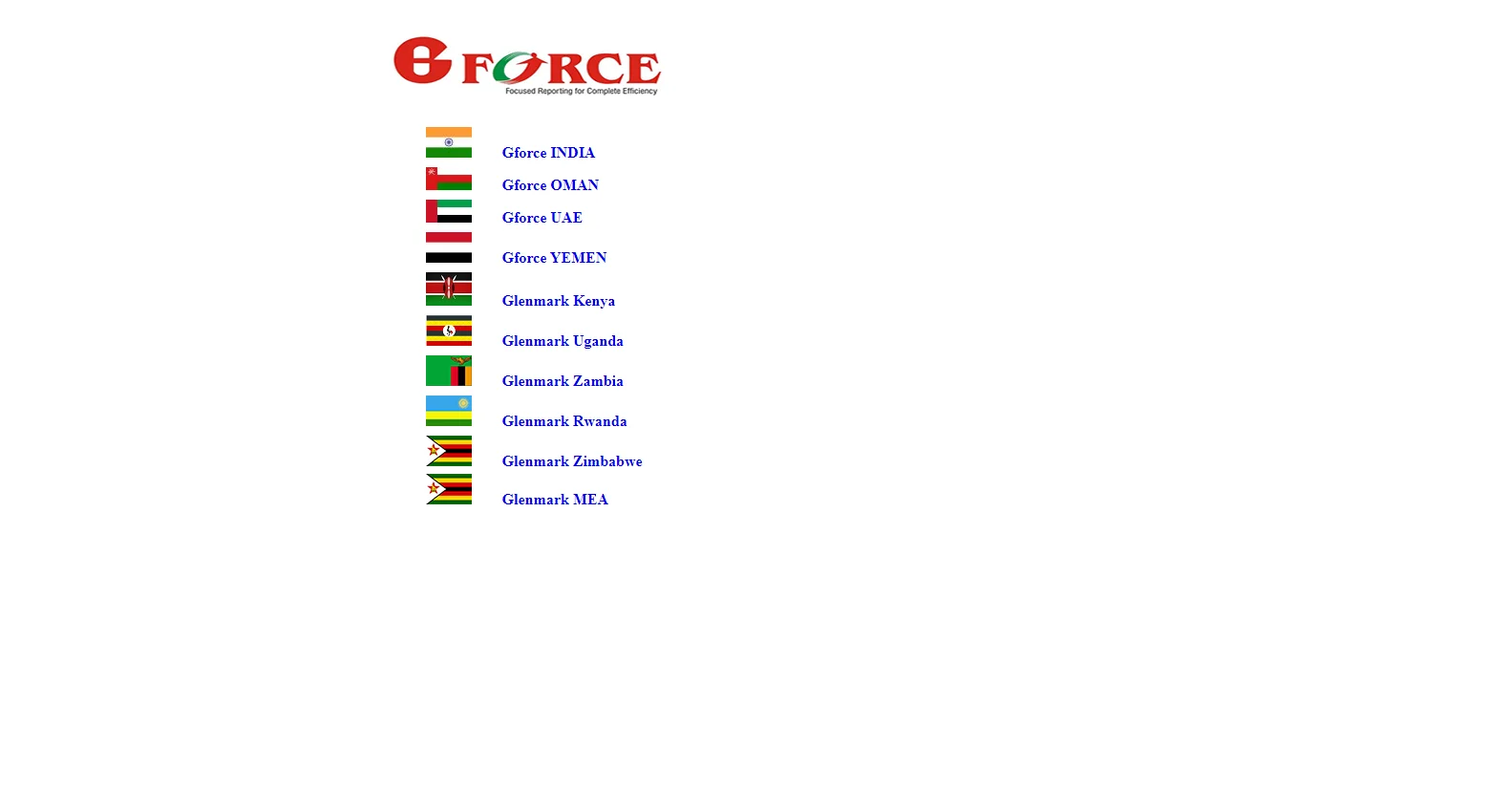 gforce.glenmarkpharma.com screenshot