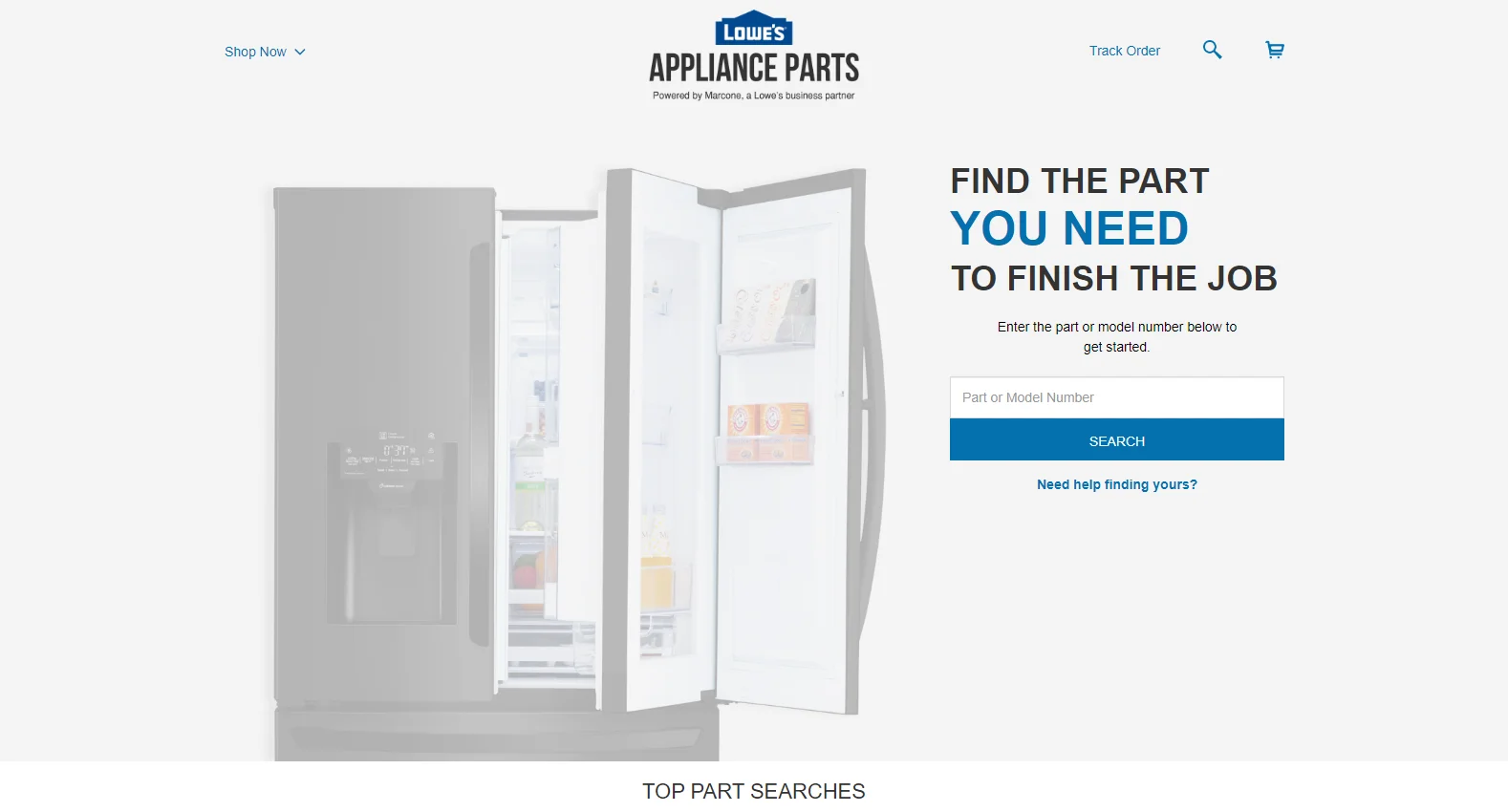 lowesappliancepartsquik.com screenshot