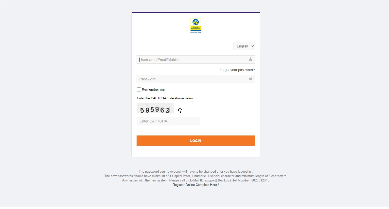 mail.bharatgas.in screenshot