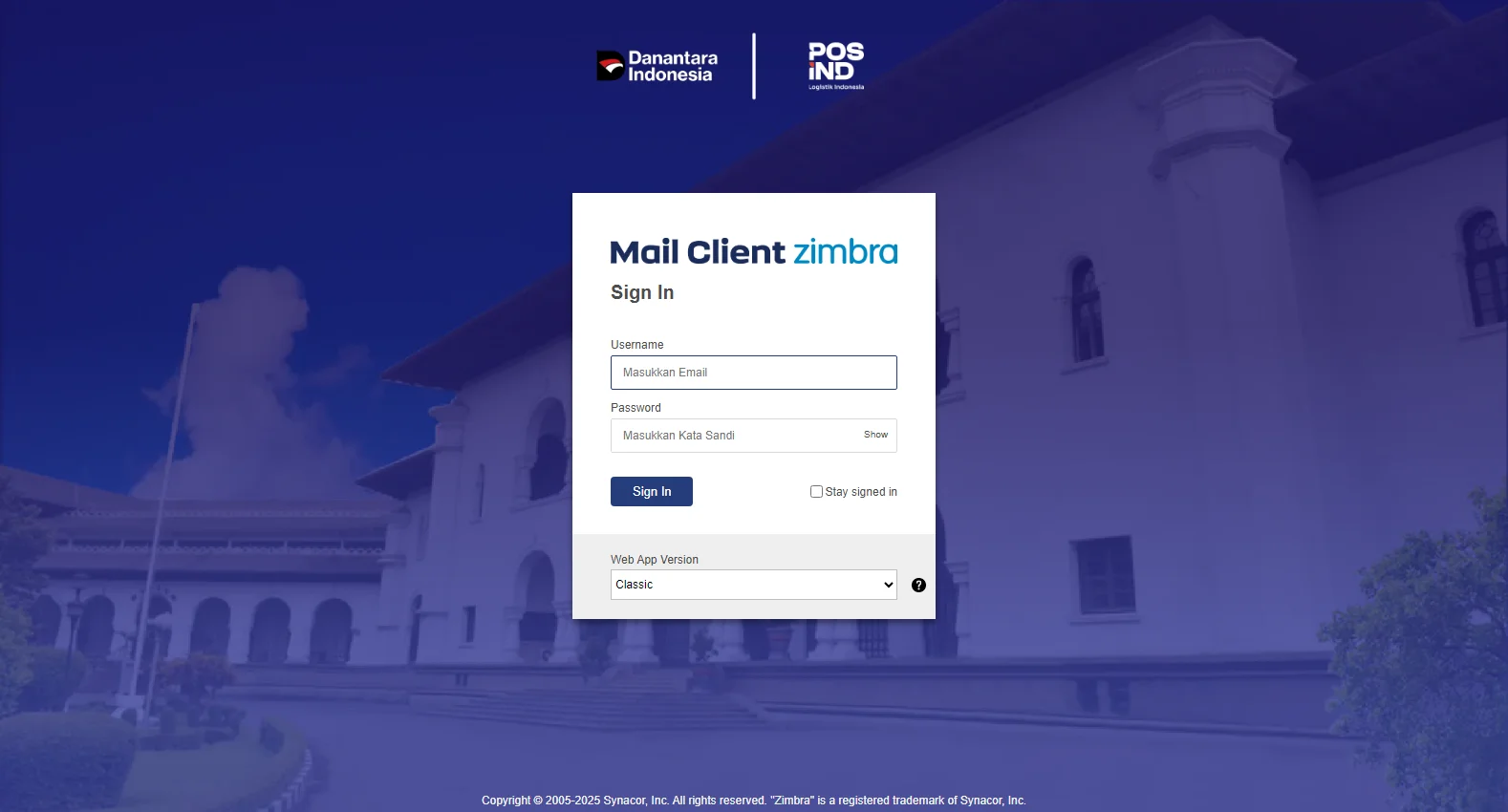 mail.posindonesia.co.id screenshot