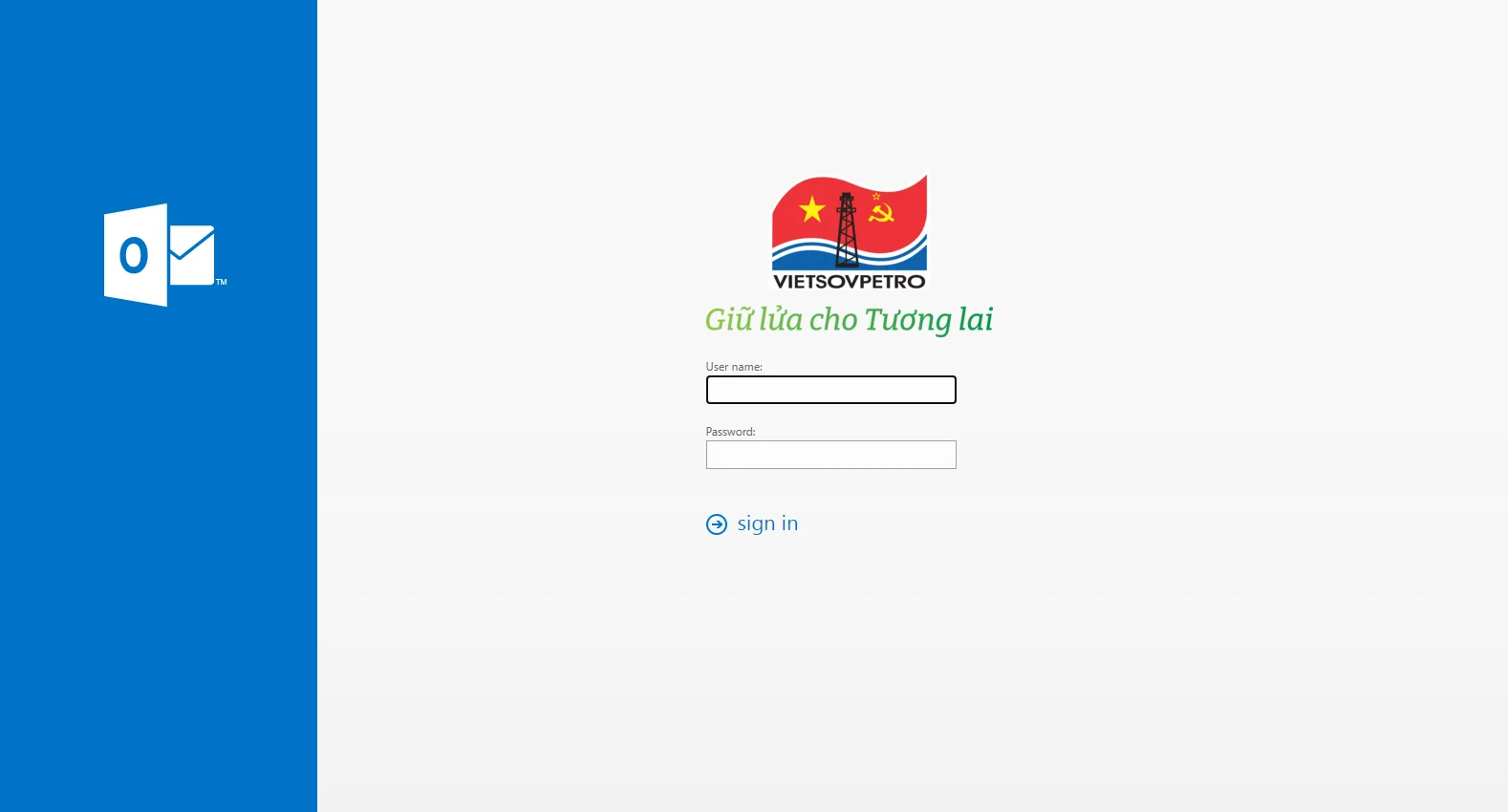 mail.vietsov.com.vn screenshot