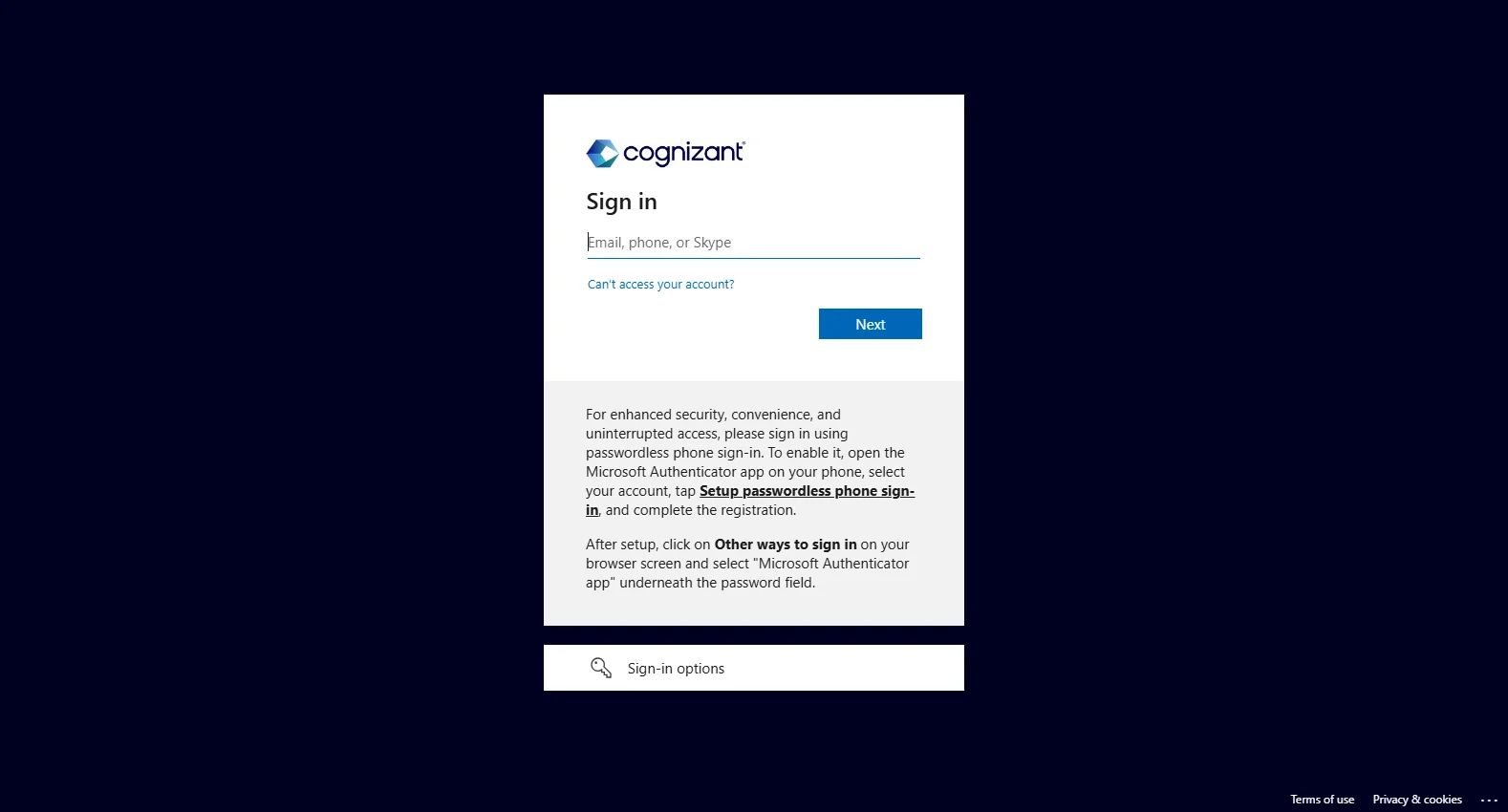 onecognizant.cognizant.com screenshot