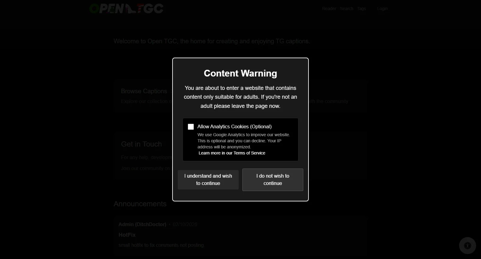 opentgc.com screenshot