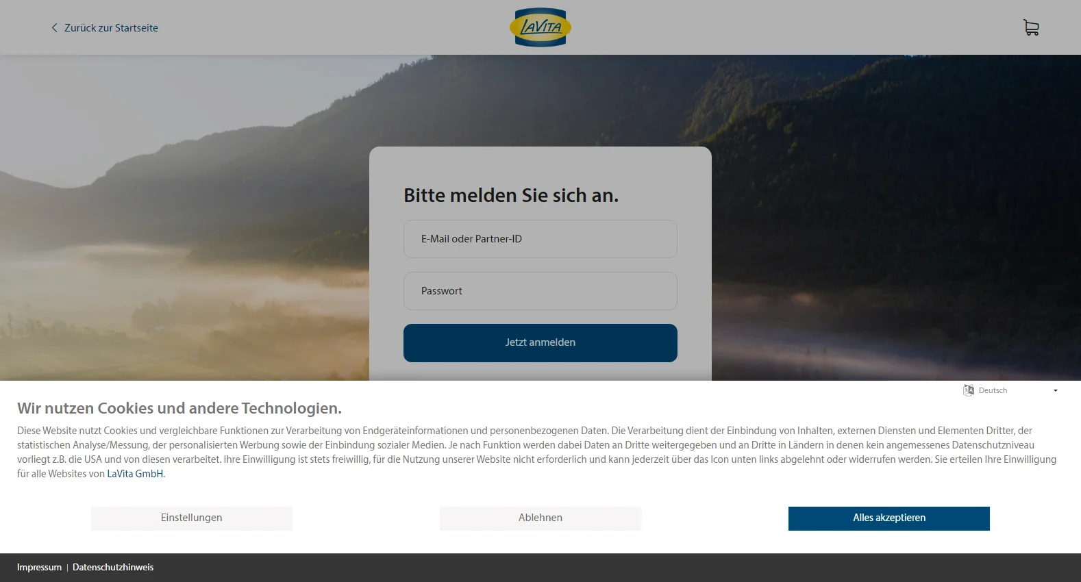 partner.lavita.de screenshot