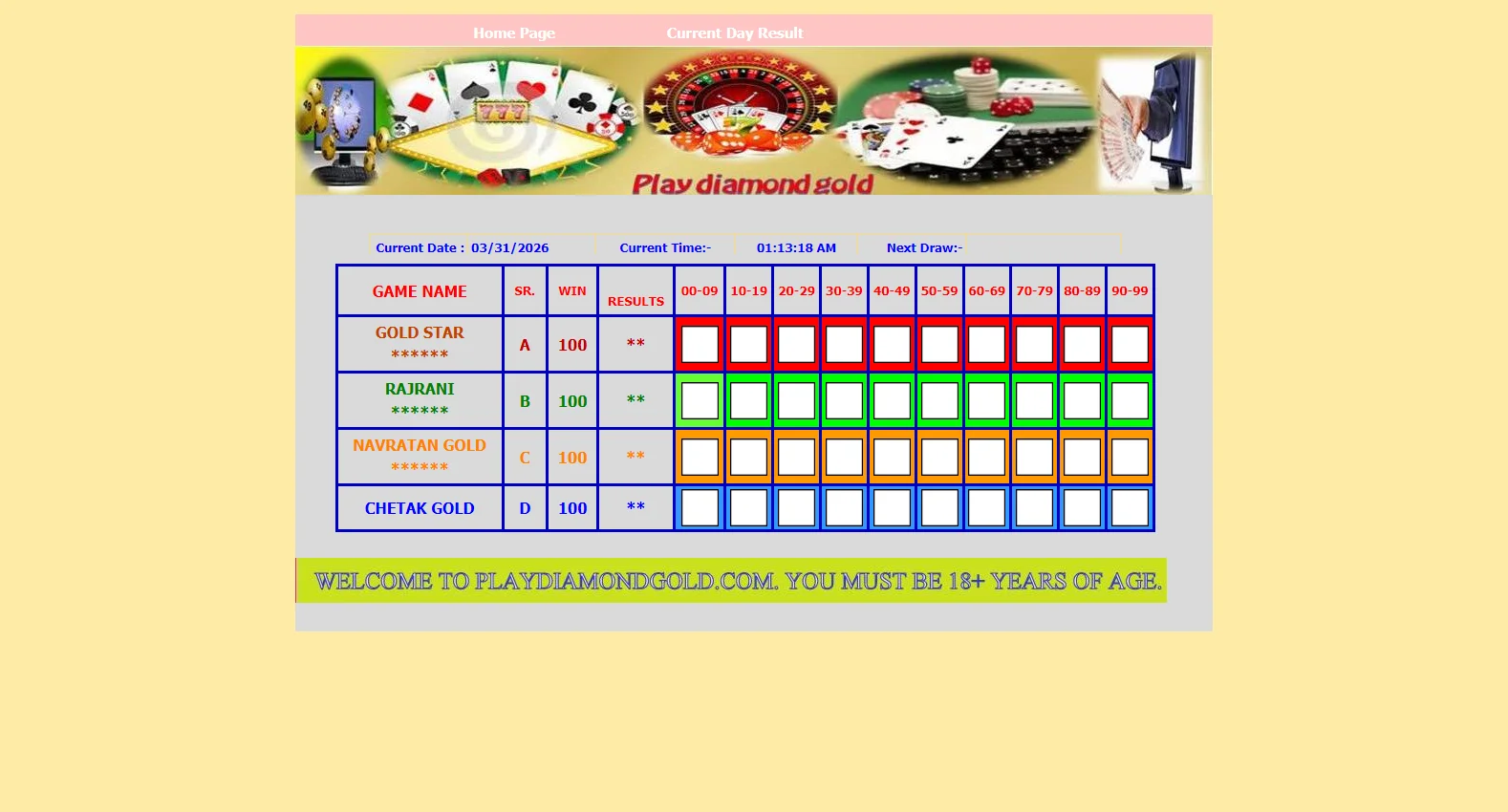 playdiamondgold.com screenshot