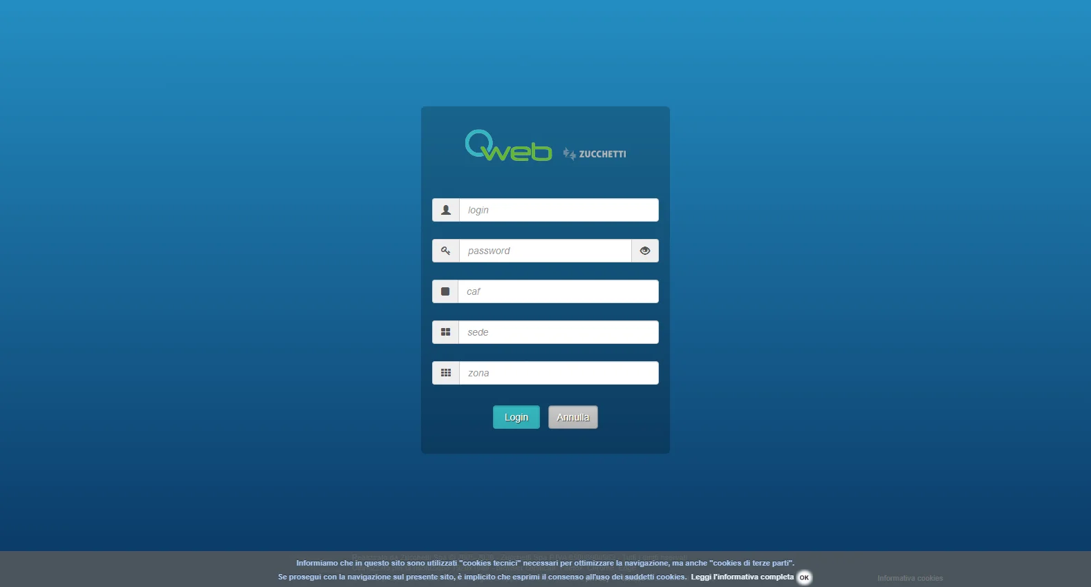 qwebunsic.zucchetti.com screenshot