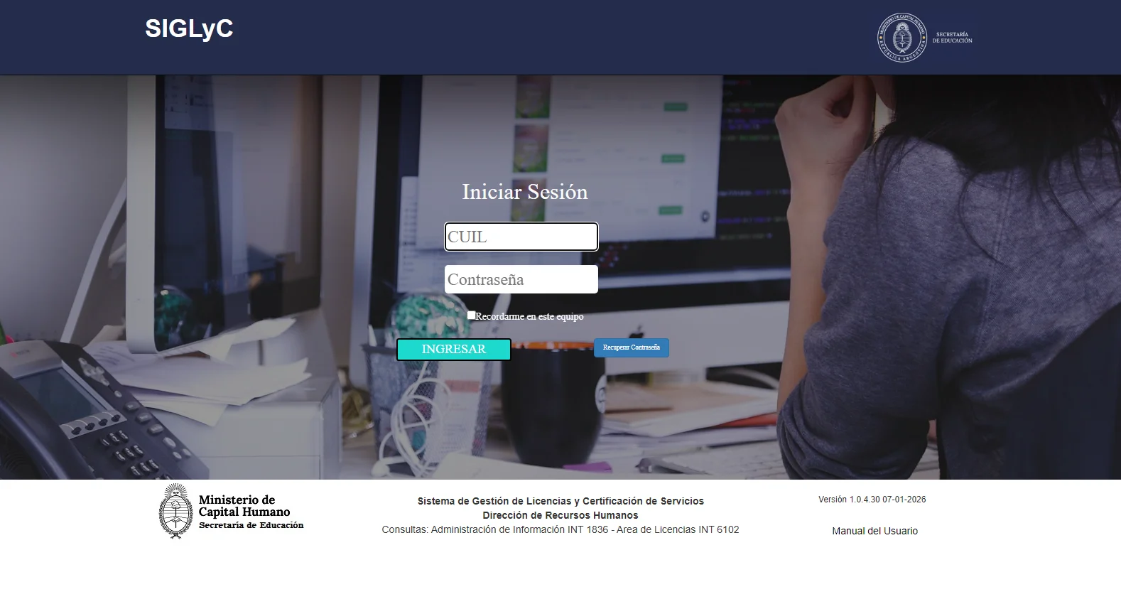 siglyc.educacion.gob.ar screenshot