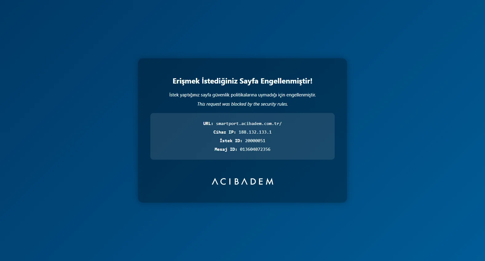 smartport.acibadem.com.tr screenshot