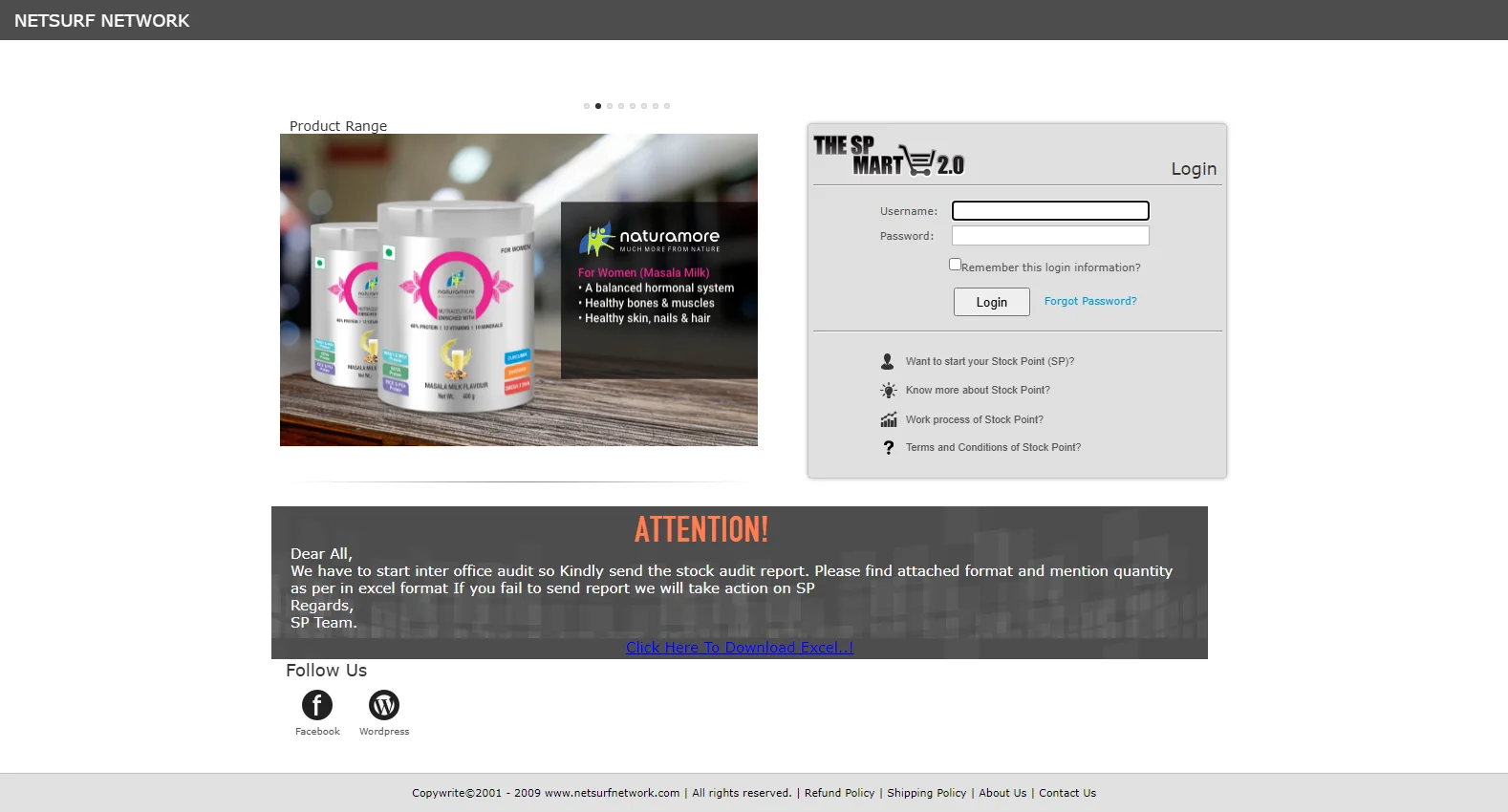 sp.netsurfnetwork.com screenshot