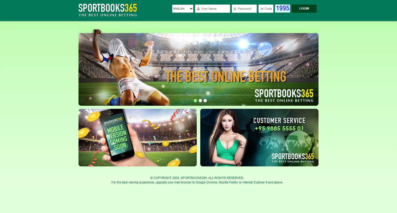 sportbooks365.com screenshot