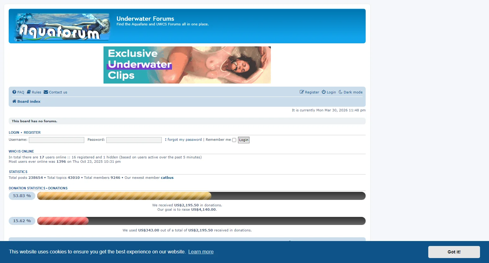 underwaterclipsource.net screenshot