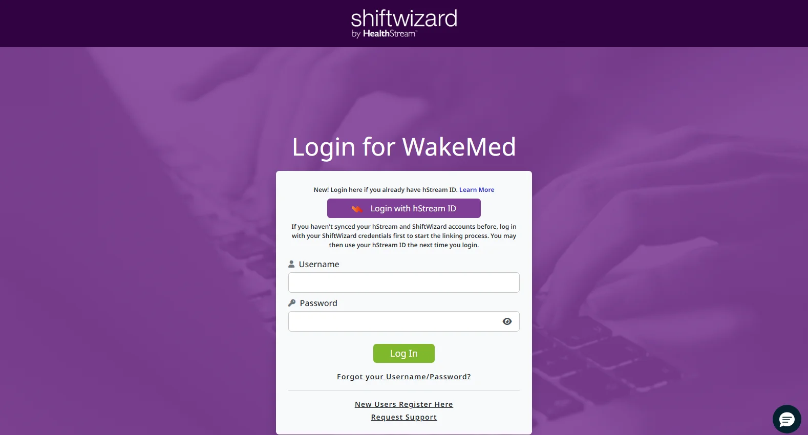 wakemed.myshiftwizard.com screenshot