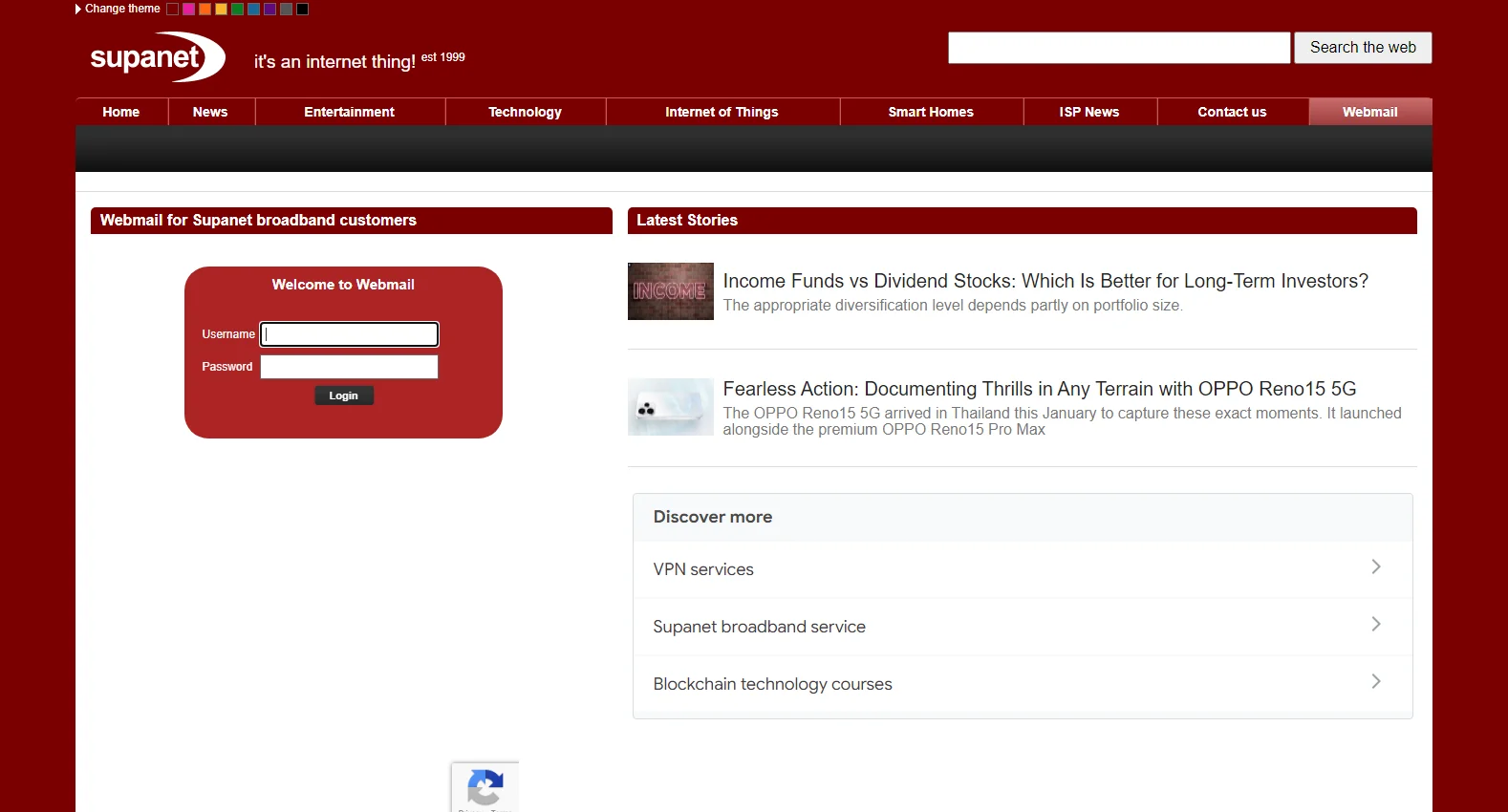 webmail.supanet.com screenshot