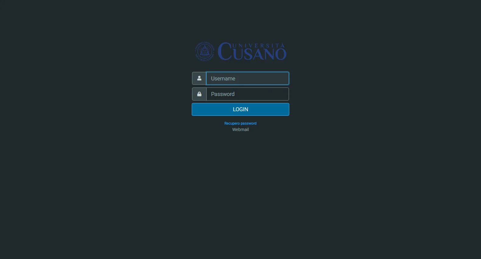 webmail.unicusano.it screenshot